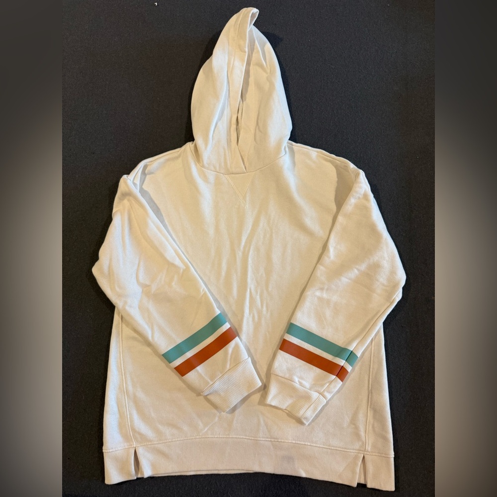 Wonder Nation Long Sleeve Stripe Sleeve Hoodie - Girls XL